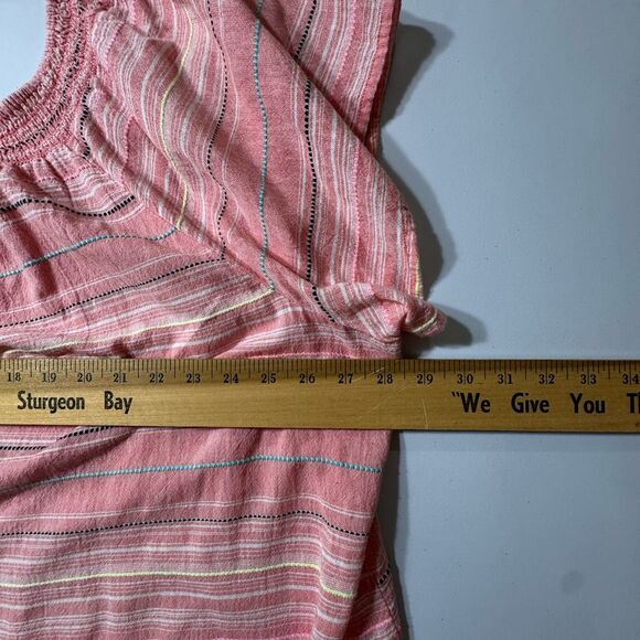 Beach Lunch Lounge Women's Short Sleeve Boho Blouse Top Size 3X 100% Cotton - Picture 8 of 10